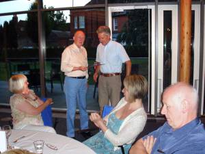 Bob Livings presented Peter Hook with a Paul Harris award.